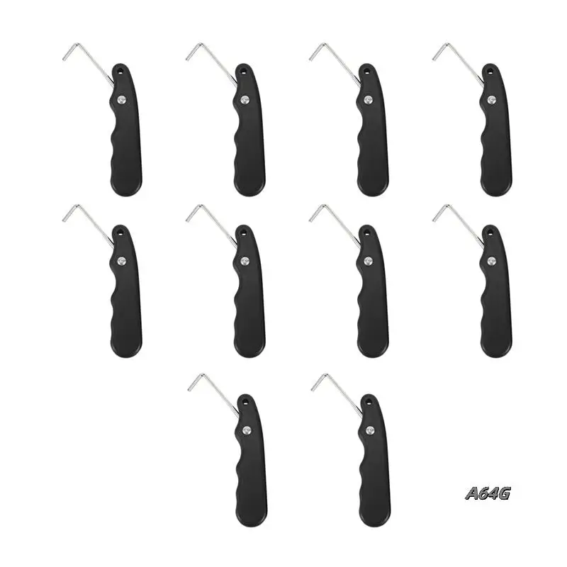 Uniwersalny, praktyczny roller do figurek 10X z przedłużonym haczykiem, wytrzymały uchwyt do ściągania sznurowadeł do łyżew hokejowych.