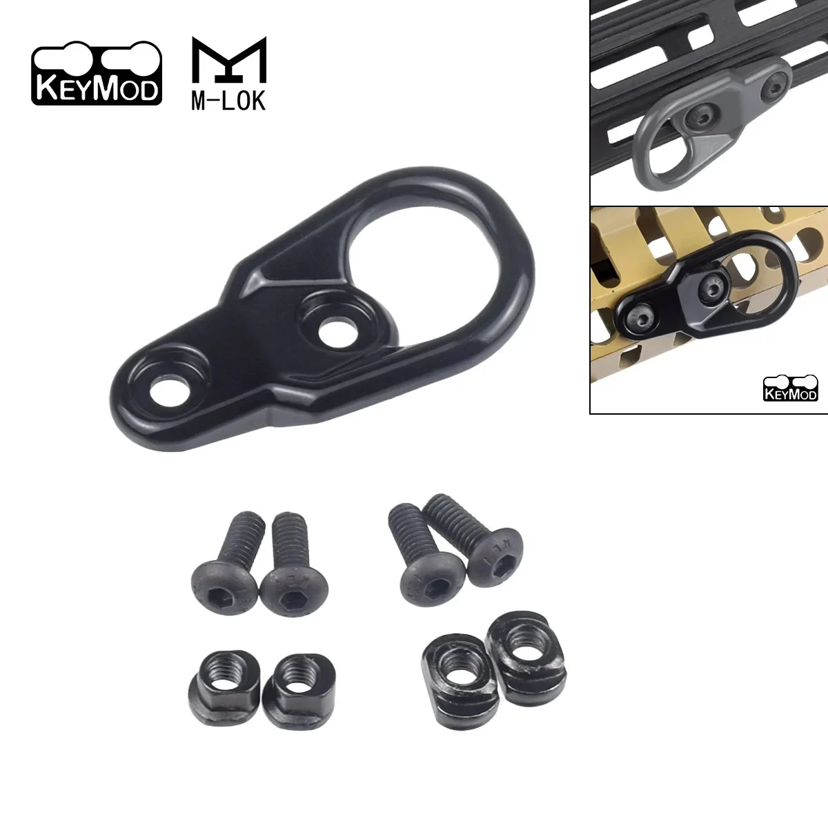Adaptador de montaje táctico MLOK giratorio para eslinga CQD AR15 - imagen 5