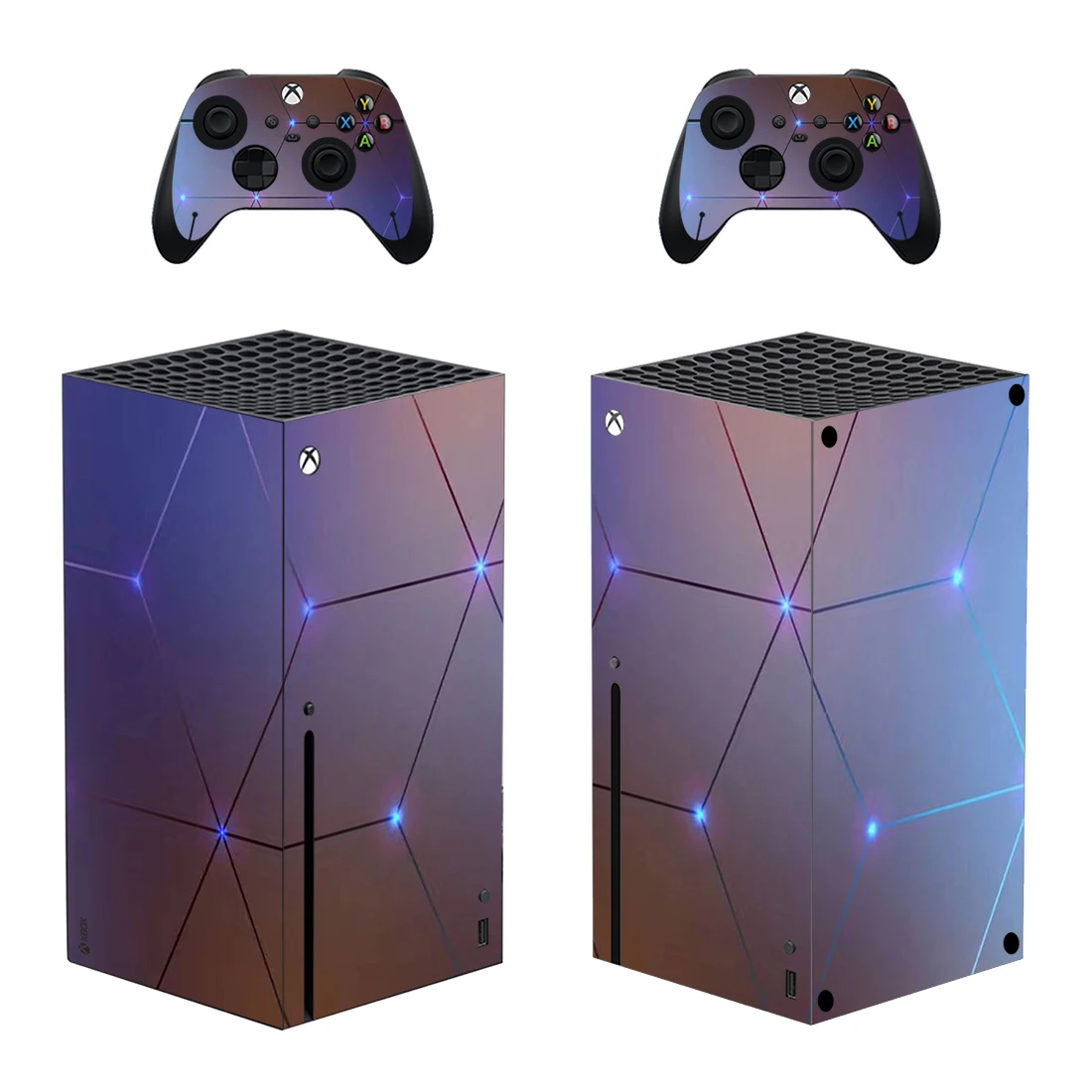 Geometry Style Xbox Series X Skin Sticker for Console & 2 Controllers Decal Vinyl Protective Skins Style 1