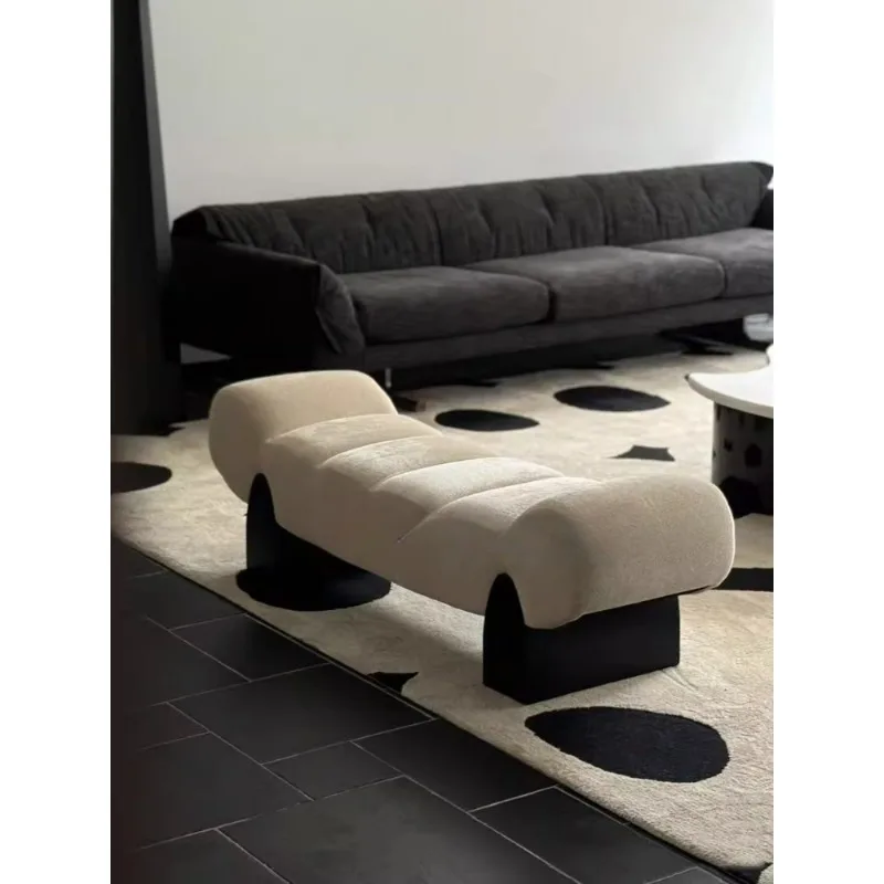 

Wooden fabric bench designer living room home retro homestay shoe changing stool bedside stool