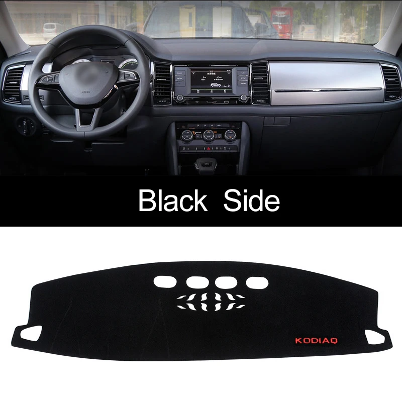 For Skoda Kodiaq 2017 2018 2019 2020 2021 Car Dashboard Cover Anti-UV Mats Sun Shade Mats Protect Carpet Non-Slip Accessories