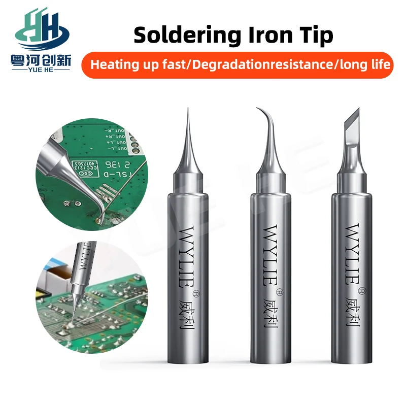 WYLIE Lead-Free Soldering Iron Tip Fast Heating Long Life Anti-Rust Multi-Layer Plating Environmentally Friendly