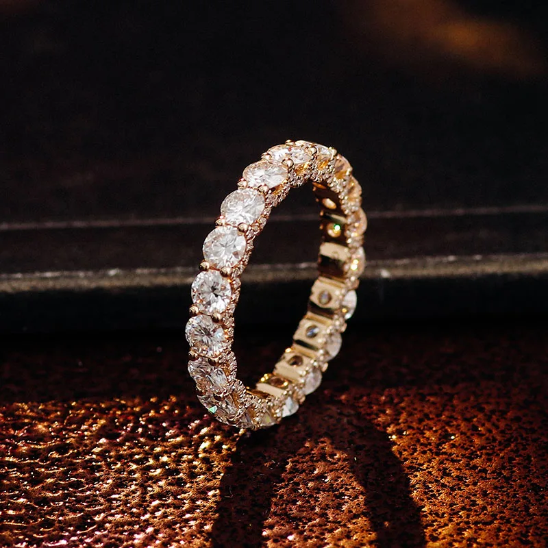 

Роскошное кольцо в стиле Прованс, однотонное золото DEF/VS, лабораторные бриллианты, обручальное кольцо для женщин, подарок, ювелирные украшения, вечеринки на заказ