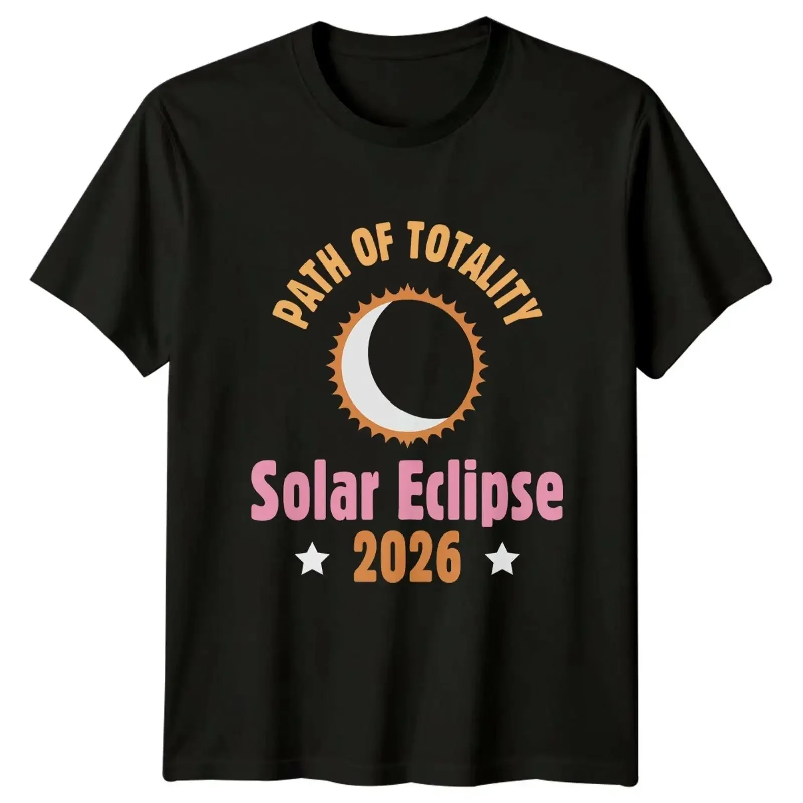 Path of Totality Solar Eclipse T Shirt 2026 Astronomy for Him and Her vintage Washed Unisex designer clothes Comfortable
