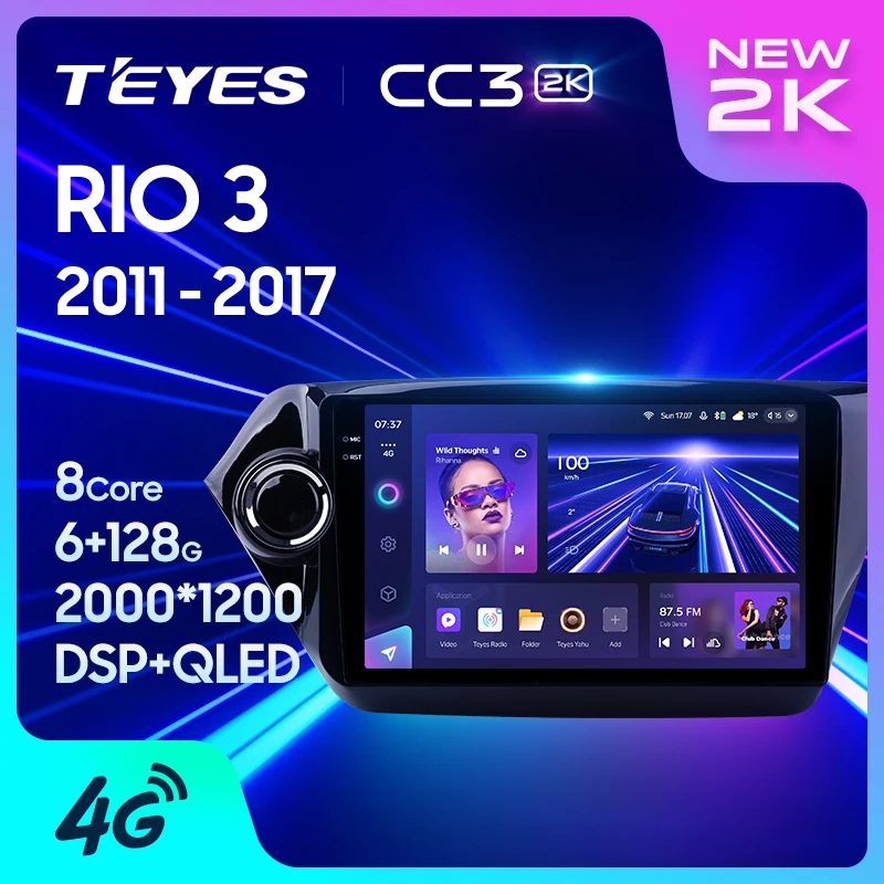 TEYES CC3 2K For Kia RIO 3 2011 - 2017 Car Radio Multimedia Video Player Navigation stereo GPS Android 10 No 2din 2 din dvd