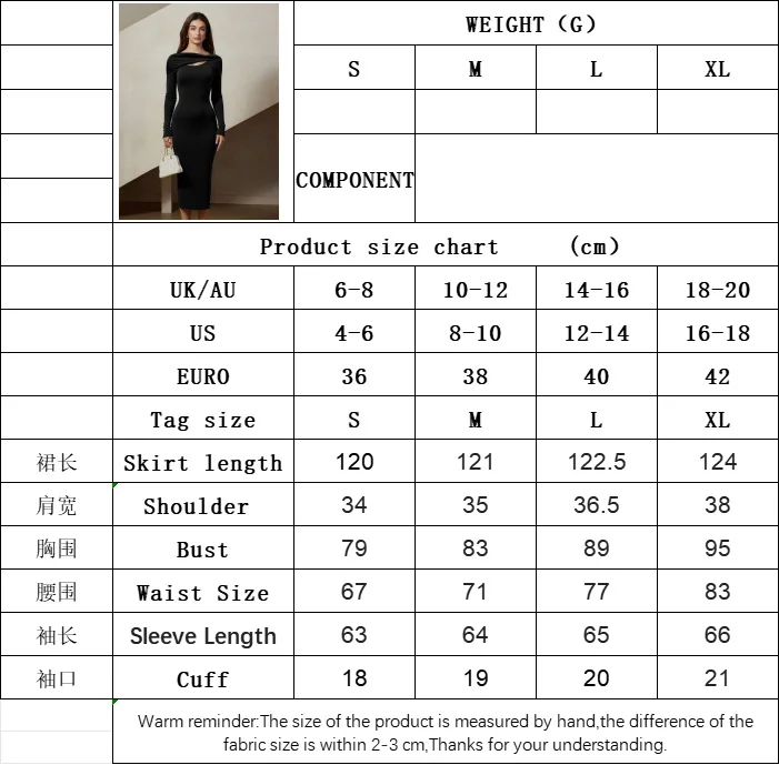 เดรสยาวแขนยาวผ้าโปร่งลายฉลุสำหรับผู้หญิง สไตล์ฤดูใบไม้ผลิและฤดูใบไม้ร่วง เหมาะสำหรับงานปาร์ตี้หรืองานกลางคืน ดีไซน์หรูหรา  ทรงเข้ารูป  ใส่สบายๆ