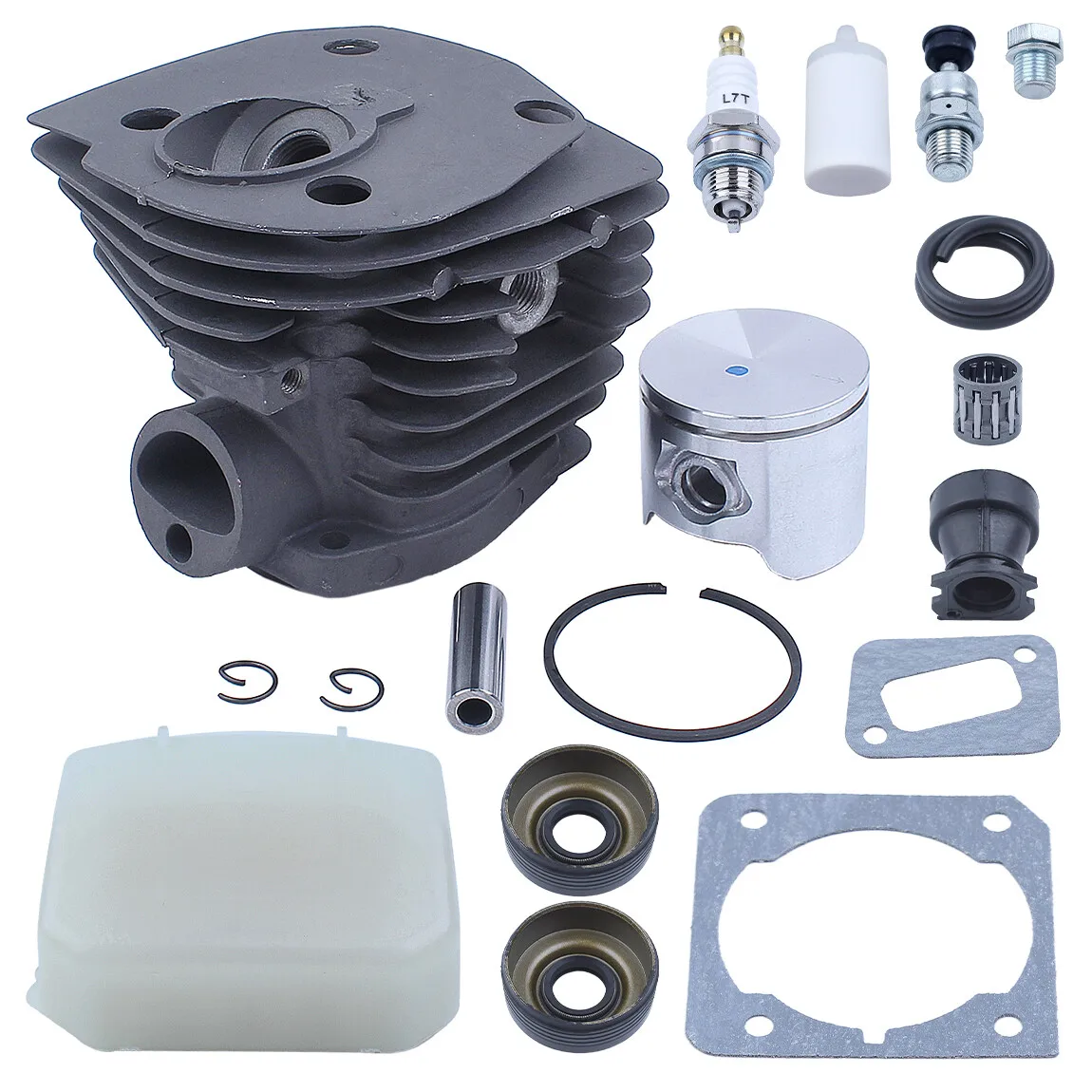 44mm Cylinder Piston Kit For Husqvarna 346XP 350 351 353 Chainsaw Gasket Filter