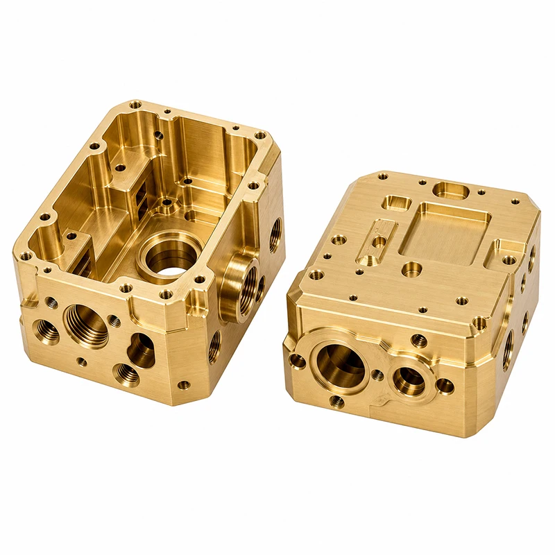 Custom Brass H62 Custom CNC Machined Complex Housing  Turn-Mill CNC Machining Service
