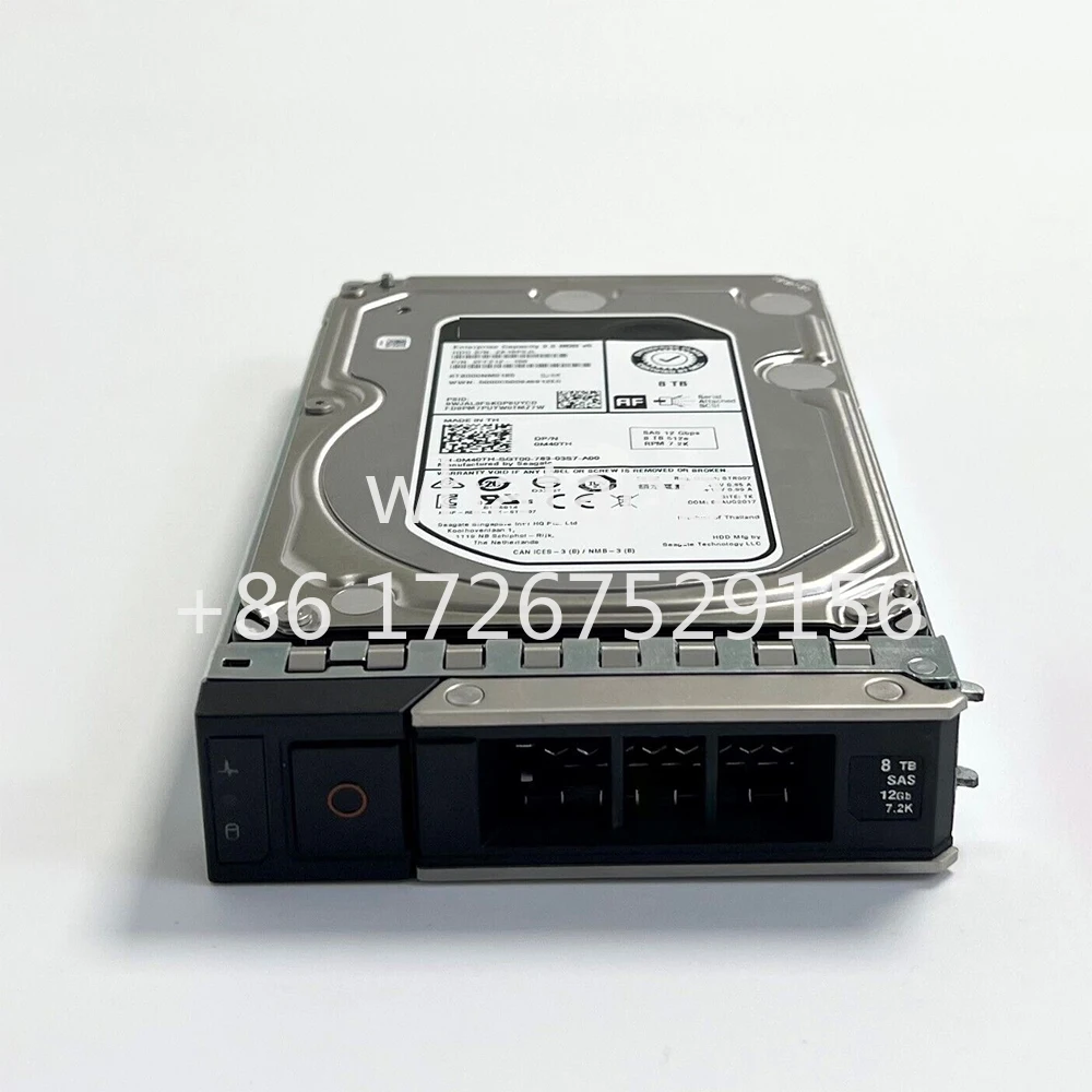 8TB 8T SAS 12G 3.5'' 0M40TH ST8000NM0185 Server Hard Drive HDD For Dell