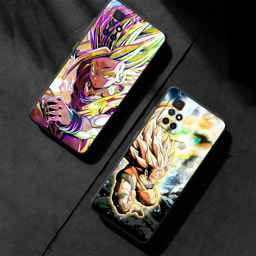 Funda Goku preciosa de Dragon Ball para Xiaomi Redmi 13C A3 12C 10 A1 A2 Plus 14C A5 K40 K80 Pro A4 9, funda de teléfono suave negra