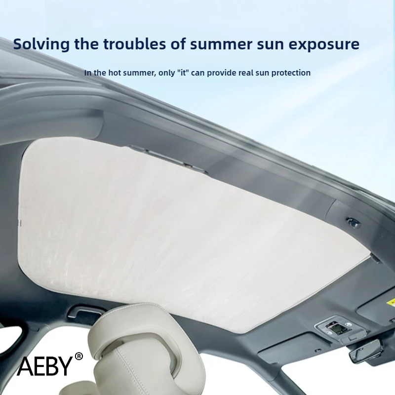 AEBY For BYD Sealion 7 2024 Sunroof Sunshade, Static Cling Window Shade Anti-UV Sun Blocker Interior Accessories