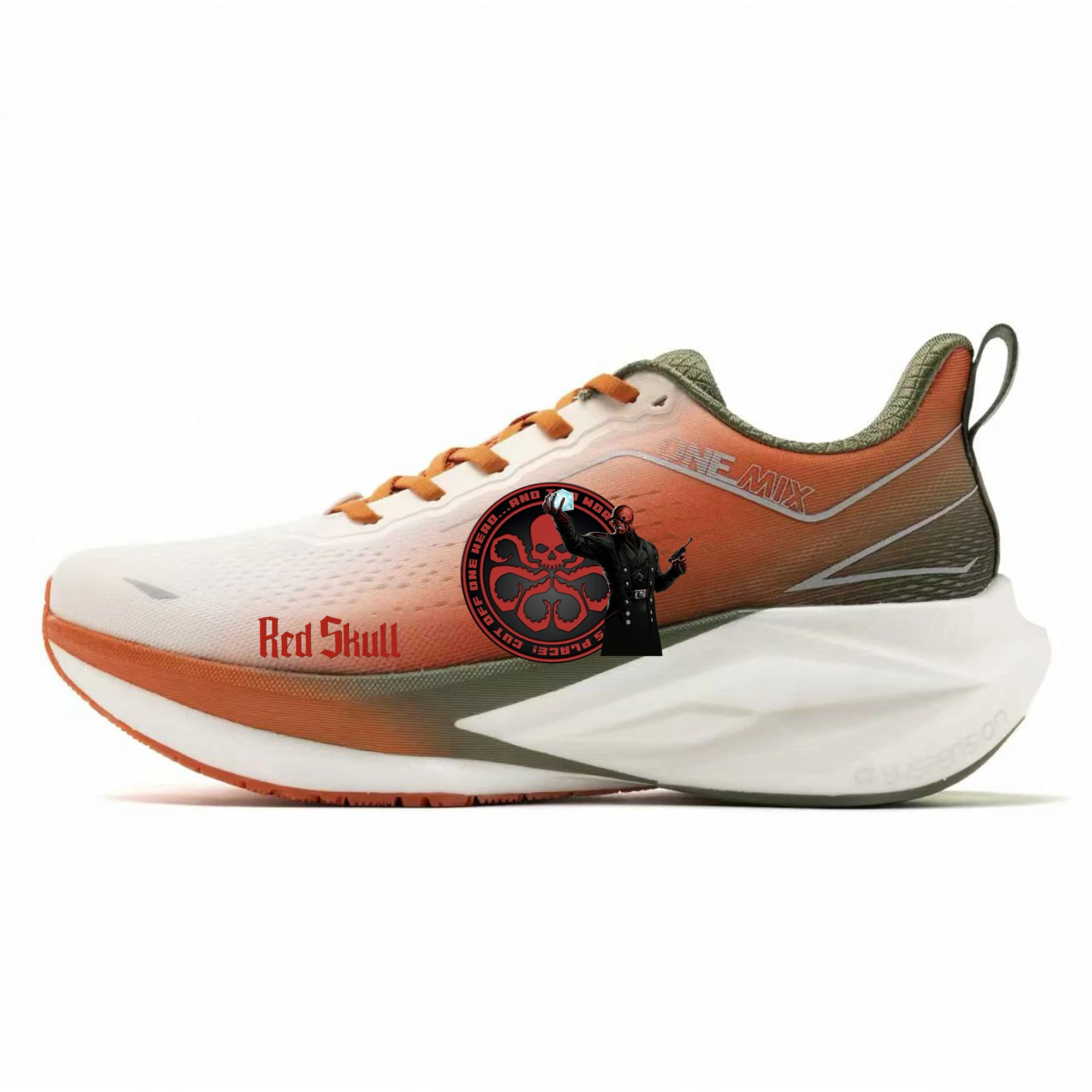 

ONEMIX Marvel Red Skull Air Cushion Sports Shoes Men High Quality Outdoor Running Shoes Soft Soled Athletic Custom Sneakers