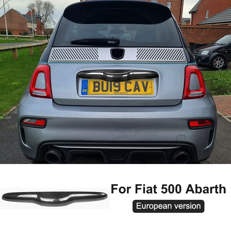 

Для Fiat 500 Abarth крышка ручки двери багажника автомобиля декоративная наклейка из настоящего углеродного волокна внешняя модификация аксессуары