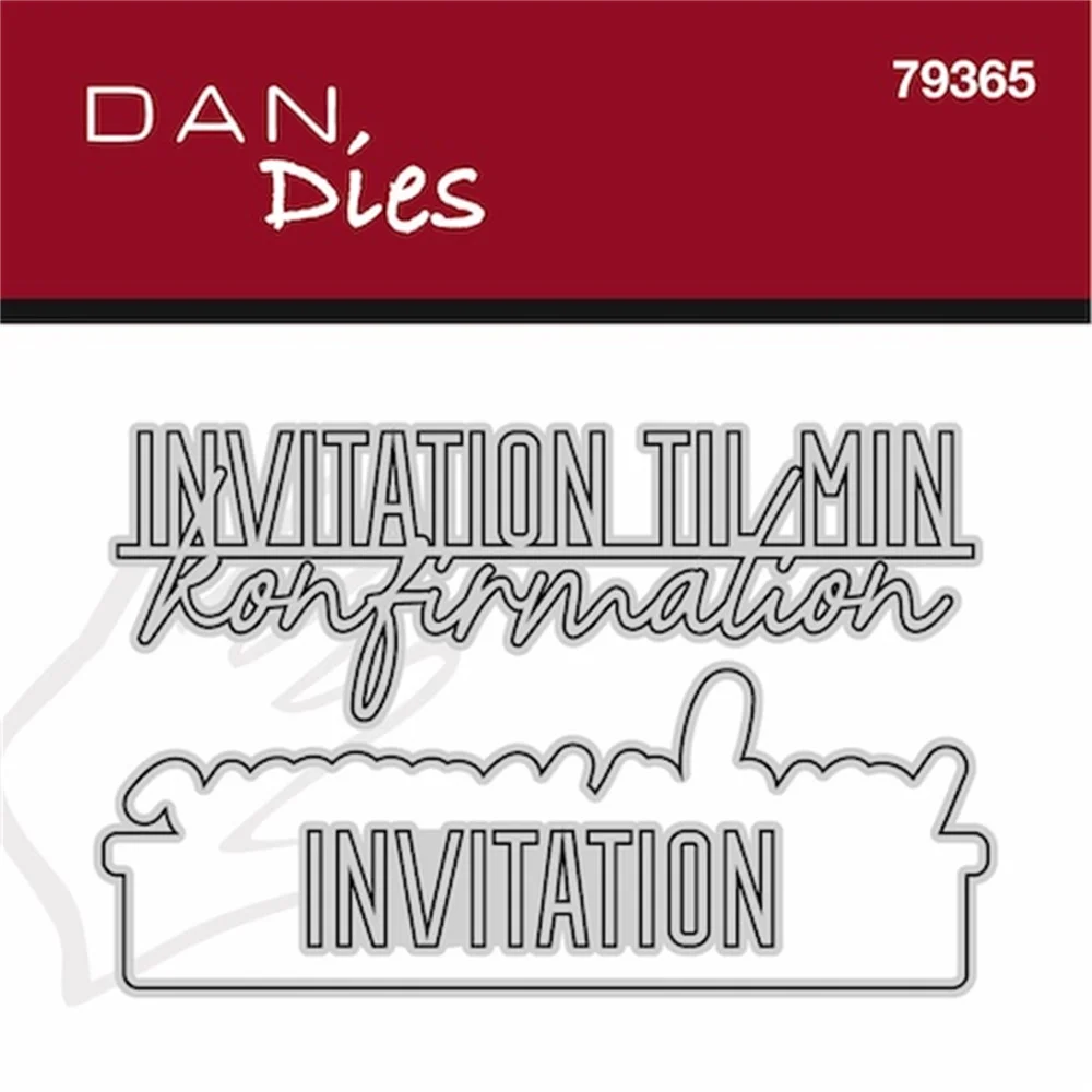 

Invitation to My Confirmation Mixed Text Metal Cutting Dies Happy Birthday Greeting Card Accessories Decor Die DIY Scrapbooking