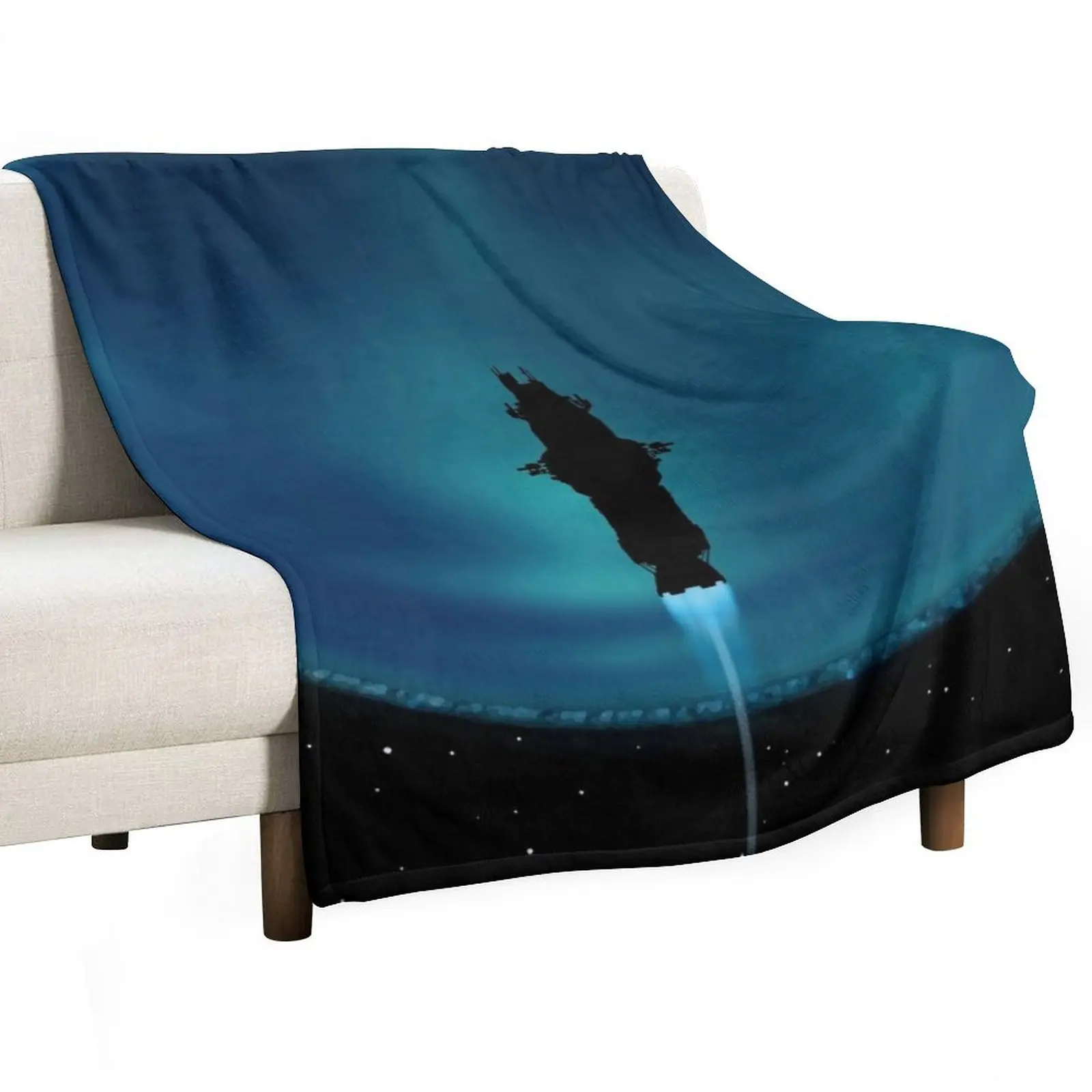 Rocinante Silhouette Poster Throw Blanket Heavy Sofa Quilt Furrys Blankets