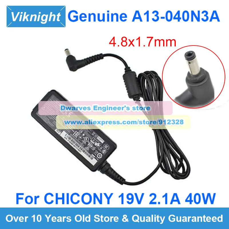 Genuine CHICONY CPA09-002A 19V 2.1A AC Adapter For Clevo W952AU N240BU W950JU N750BU N750WU Laptop Power Supply