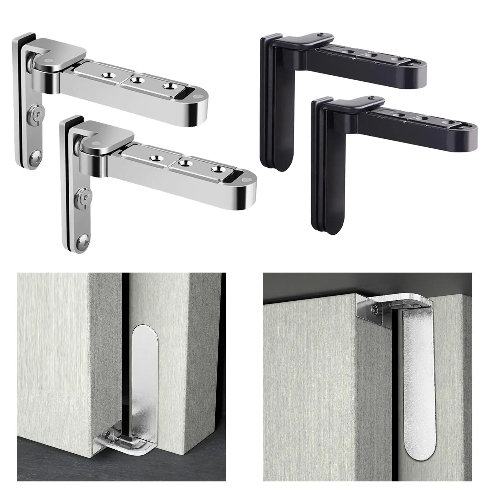 

Комплект невидимых петель для распашных дверей из цинкового сплава, регулируемая мебельная фурнитура для дверей, открывающихся наружу, скрытых дверей-полок