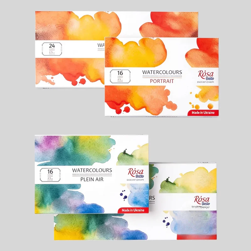 Neues Rosa 16/24 Farben Vollpalette Festes Aquarellfarben-Set für Porträt- und Landschaftsmalerei, Kunstbedarf in Studentenqualität