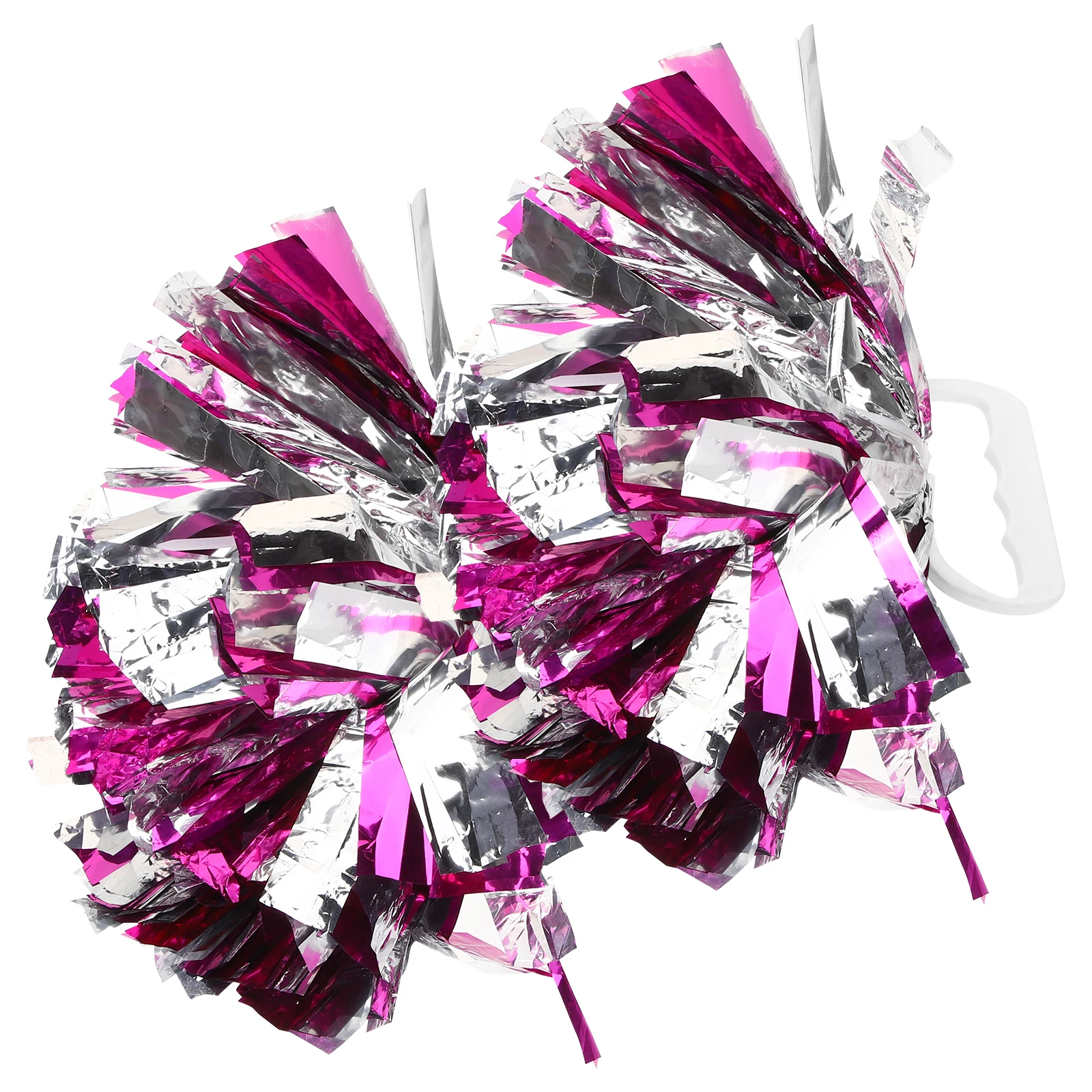 

2pcs Pom Poms Cheerleading Flower Ball Lightweight PE Smooth Handle Bright Color Events Supplies Sports Dance Supplies