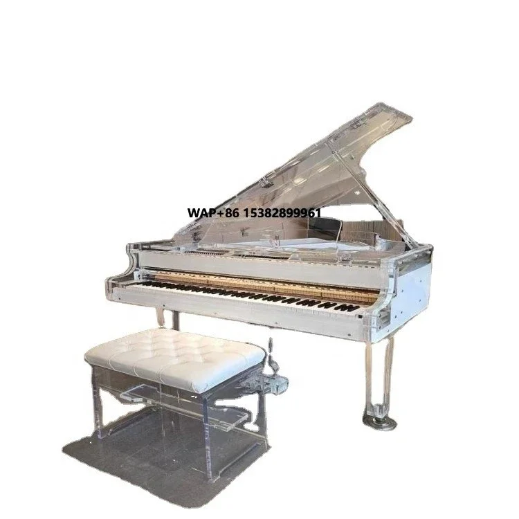 Fashion Concert Hall Hotel Piano Transparent Acrylic Grand Piano 88 Keys Crystal Piano