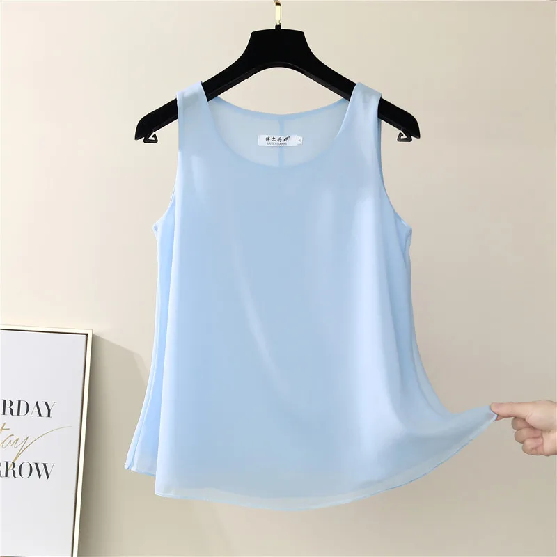 Fashion Brand Camisole Summer Loose V-Neck Chiffon Shirts Women\'s Tops Large Size Women\'s Shirts Small Suits Women\'s Clothes Top