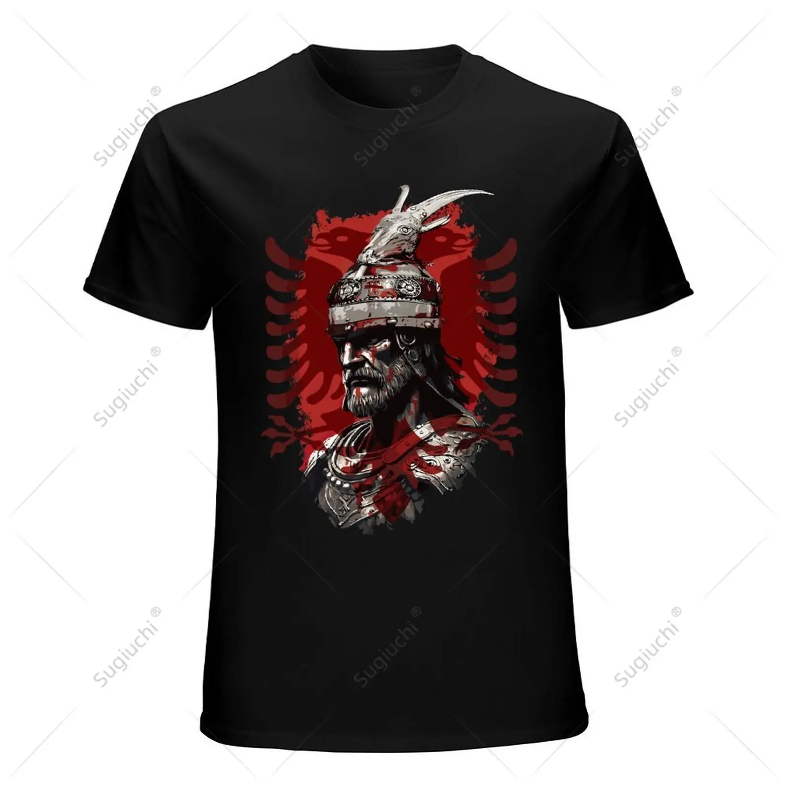 Unisex Men Skanderbeg Albania And Kosovo Flag for A Proud Albanian Tshirt Tees T Shirts Women Boys 100% Cotton T-Shirt