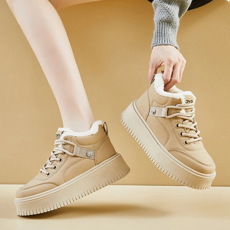 Winter Boots Lady Shoes Boots-Women 2024 Mid-Calf Autumn Sports Lolita White Mid-Calf Boots Female Shoes Winter Footwear Boots-W