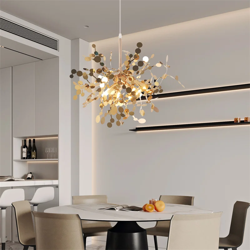 Nordic Art Chandelier Lamps Dining Room Firwork Pendant Light Lustres Home Decor G9 Hanging Fixture Kitchen Lustres Bedside Lamp