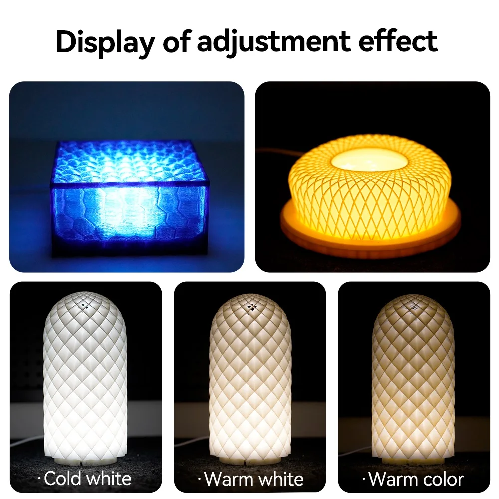 Para bambu laboratório kit de lâmpada led kit luz ajustável peças luz led ferragem modelo diy branco/frio/luz quente sem escudo da lâmpada 001