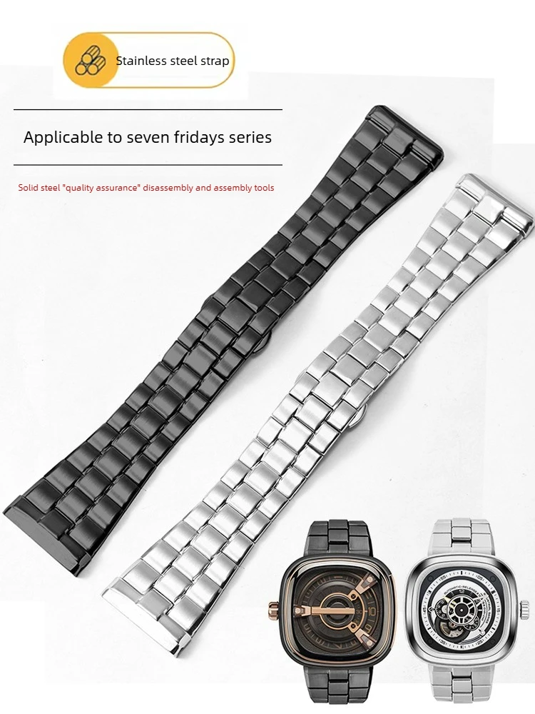 

Watch Strap Steel Strap for SEVENFRIDAY Seven Fridays T2/03M M2/02M P1B/01M Bracelet