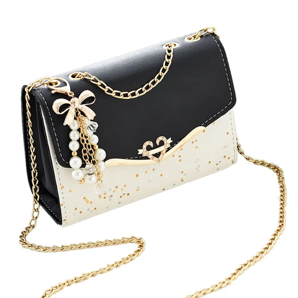 1PC Sequin fashion single shoulder bag versatile messenger bag mobile phone bag Korean messenger bag