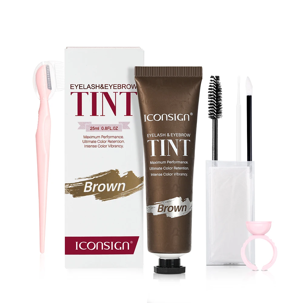 ICONSIGN Lashes Eyebrow Tint Kit Professional Fast Perming Dye Brow Mascara Tattoo Cream Waterproof Long Lasting 60 to 90 Days