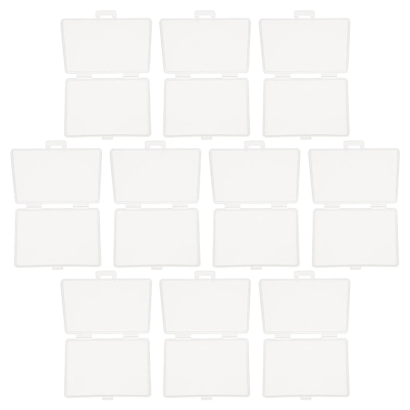 10Pcs Card Storage Box High-Grade ABS Clear Lightweight Multi-Function Business Card Case Storage Box
