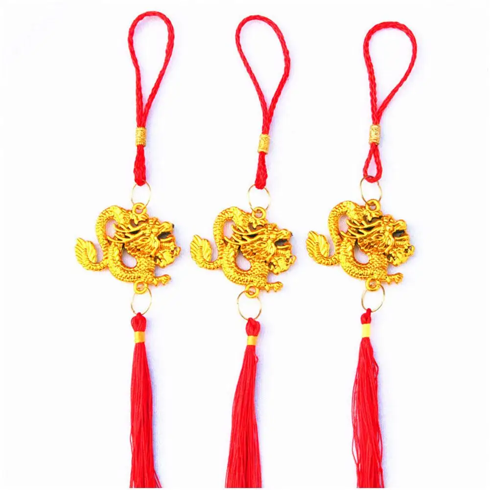 1 pz cinese capodanno nappa drago ciondolo decorazioni ornamenti ciondolo nuova primavera tradizionale 2024 appeso Decor anno Fes S8t0