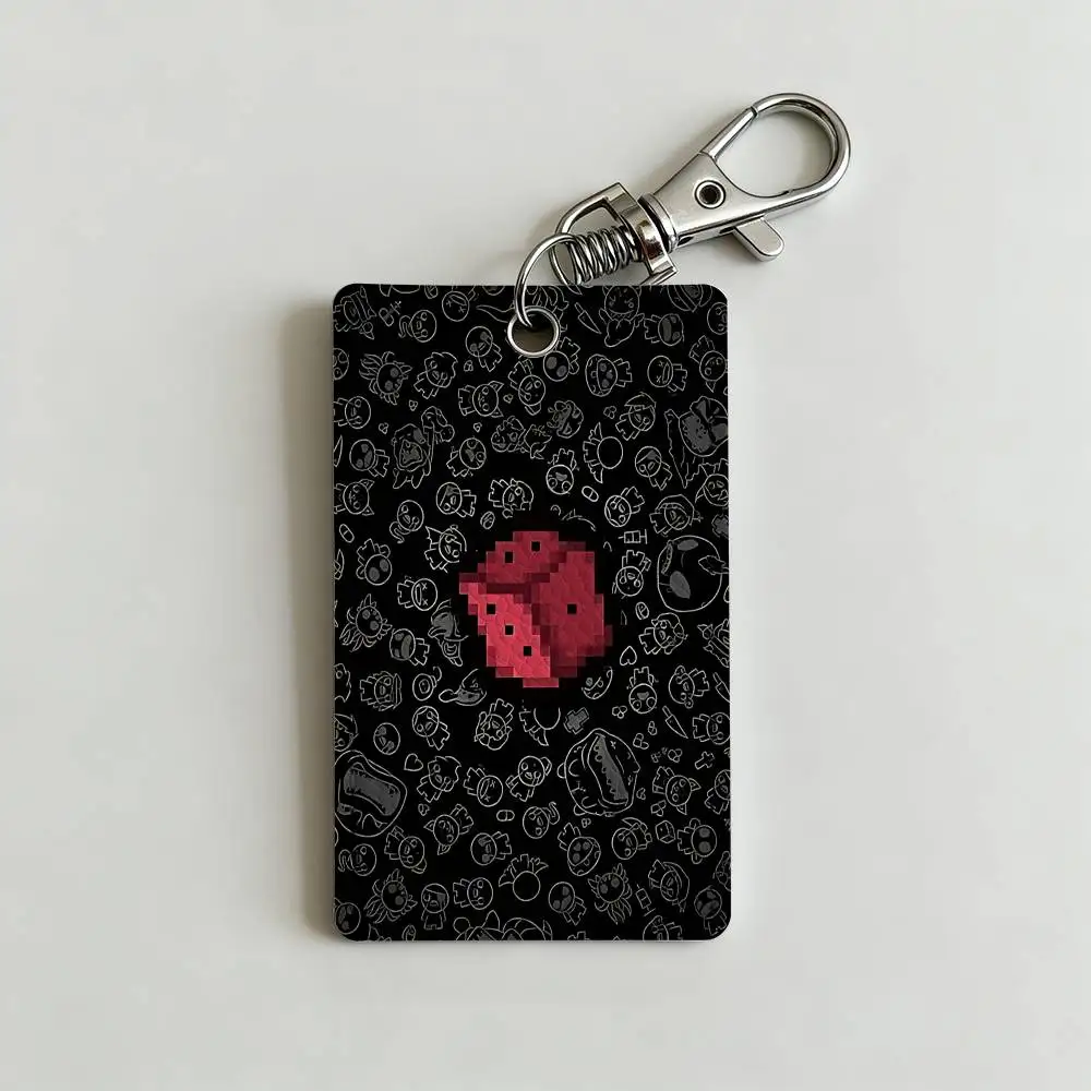 Cool The Binding of I-Isaac Card Holder Men And Womenn Universal Antirust Keychain Learther Access Drop Key Tag Ring