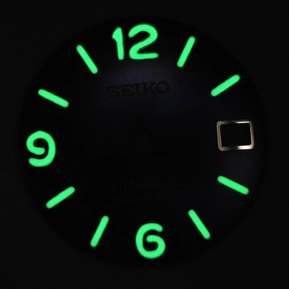 Диаметр часов 28,5 мм, циферблат NH35, S-циферблат, цифровые зеленые светящиеся детали для модификации часов для механизма NH35/NH36/4R/7S, новый DIY