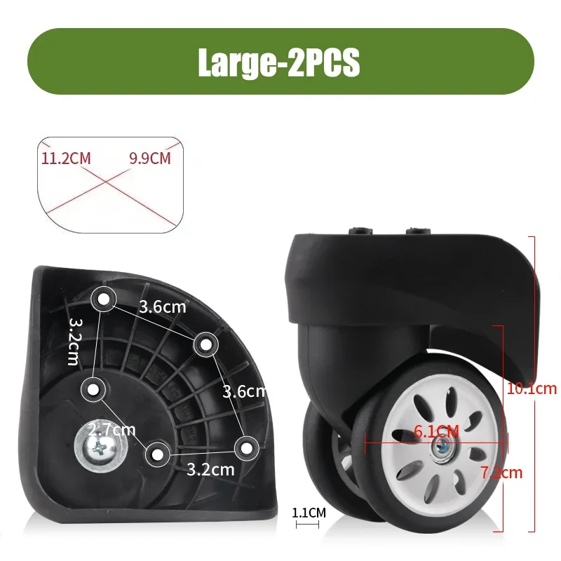 For Samsontie V56 Universal Luggage Replacement Wheels—Durable 360° Rotating Silent Wheels Designed For Luggage Repair