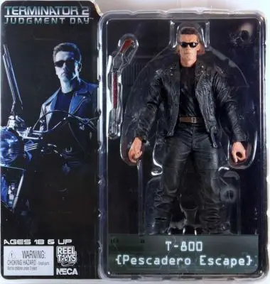 NECA-figura de acción de Terminator 2, 7 pulgadas, 18cm, T-800, Pescadero Escape arnold schwarzenegger T800, modelo de PVC, juguete de colección