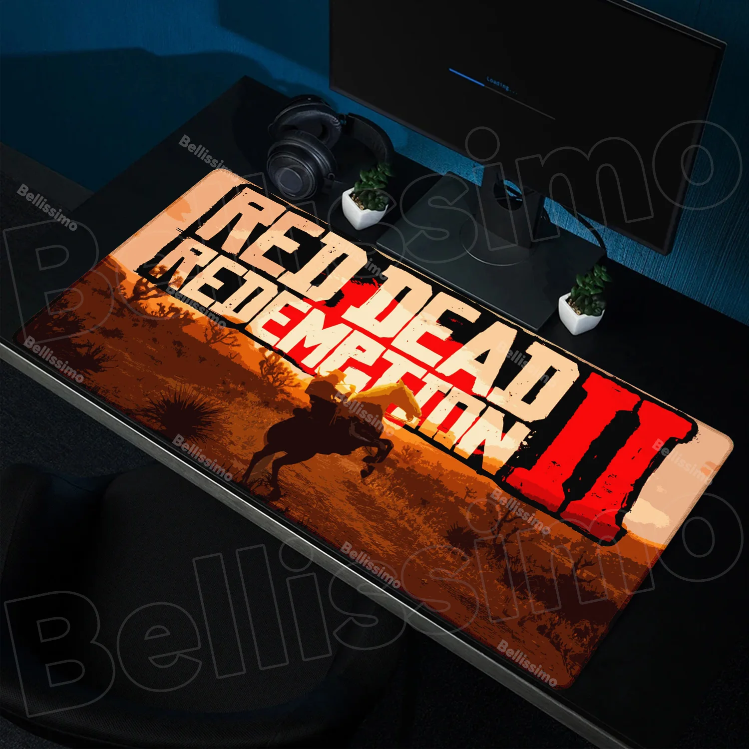 Game Red Dead Redemption 2 Mouse Pad Large Desk Mat Keyboard Office Rubber Game PC Non-slip Anti-fray Home Custom Best Mousemats