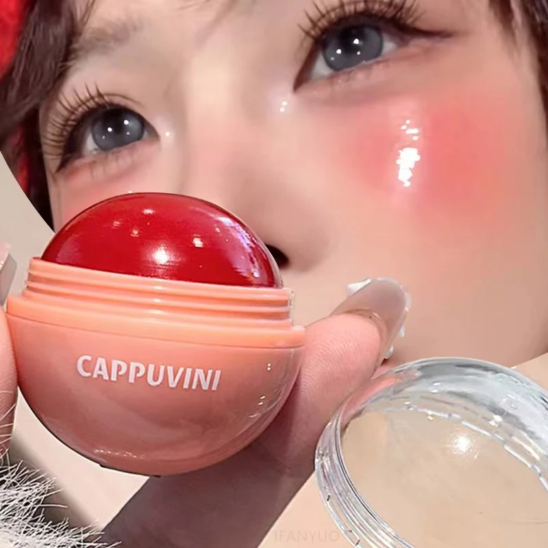 【WHB43】Cappuvini Juice Blush Ball Water Light Blusher Brightening Face Easy Color Multi-Use Blush Makeup