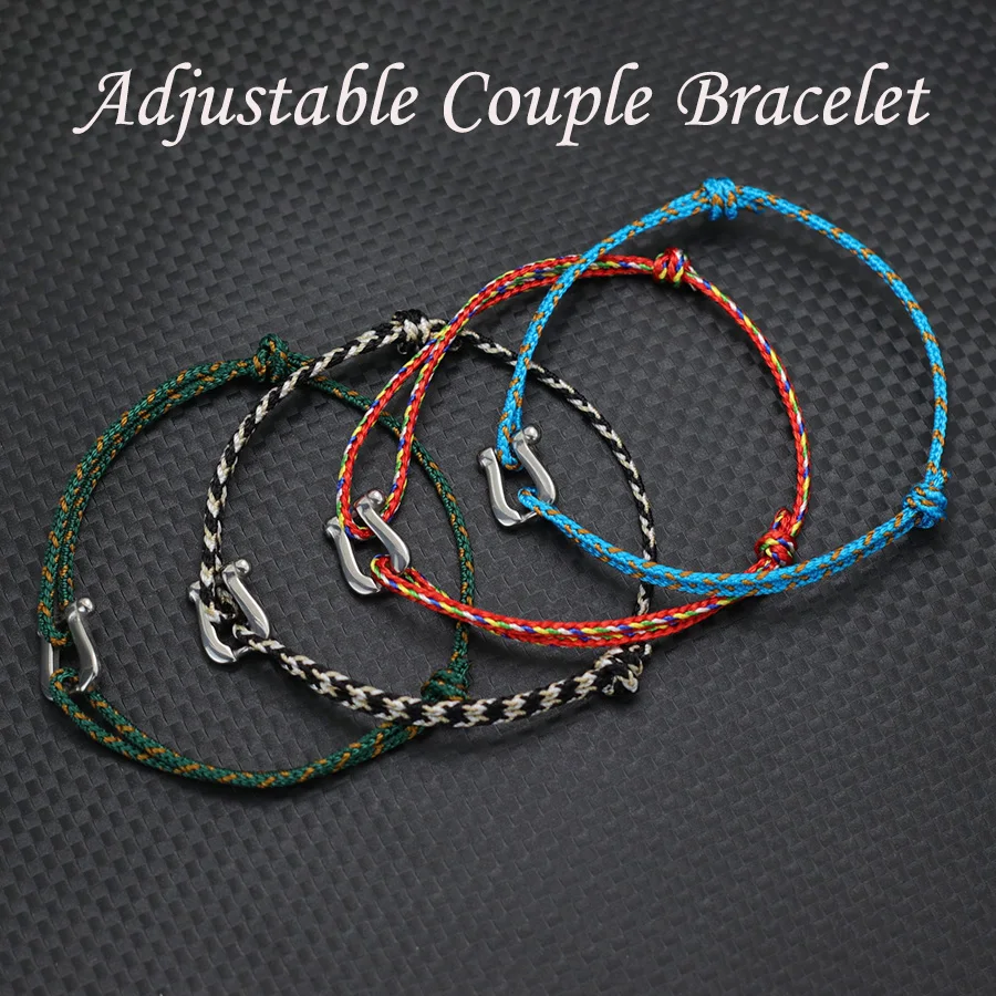 Stylish Ethnic Luck Red Rope Bracelet Unisex Sliding Adjustable Stainless Steel Vachette Clasp Wish Braslet Festival Gift Joias