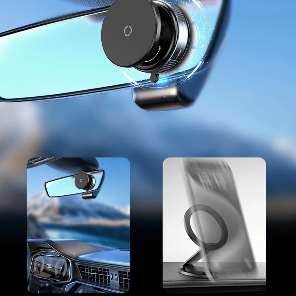 Car Mobile Phone Holder Strong Vacuum Suction Cup Support Rotating Base For Iphone12-16 Smartphone for Office Home Travel