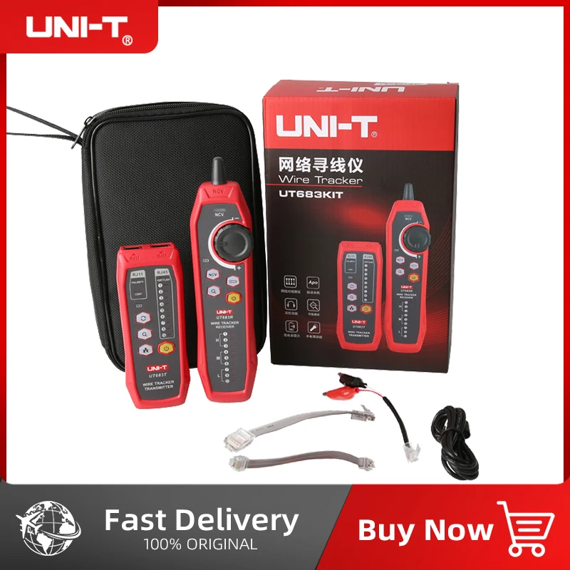 UNI-T UT683KIT Lan Tester Network Wire Tracer Cable Tracker RJ45 RJ11 Telephone Line Finder Repairing Networking Tool