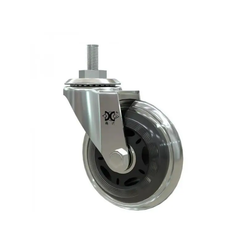 5 Packs 3 Inch M8 Screw PU Polyurethane Roller Ice Wheel Swivel Chair Caster Silent Universal Computer Chair Casters
