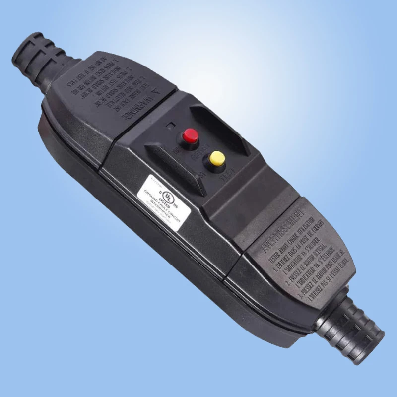 Outdoor Inline GFCI Cord Breaker 15 Amp Waterproof Earth Leakage Circuit Protection Auto-Reset 120Volt UL Listed