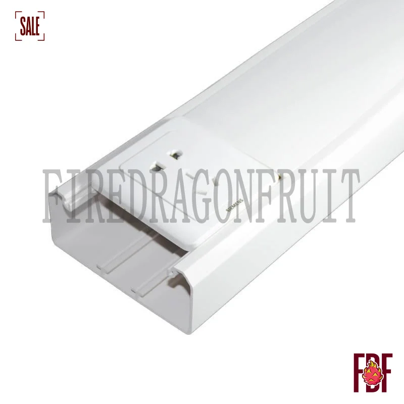 120x50mm PVC Multi-functional Socket Panel Trunking Wall Mounted Square Flame Retardant Wire Management Box
