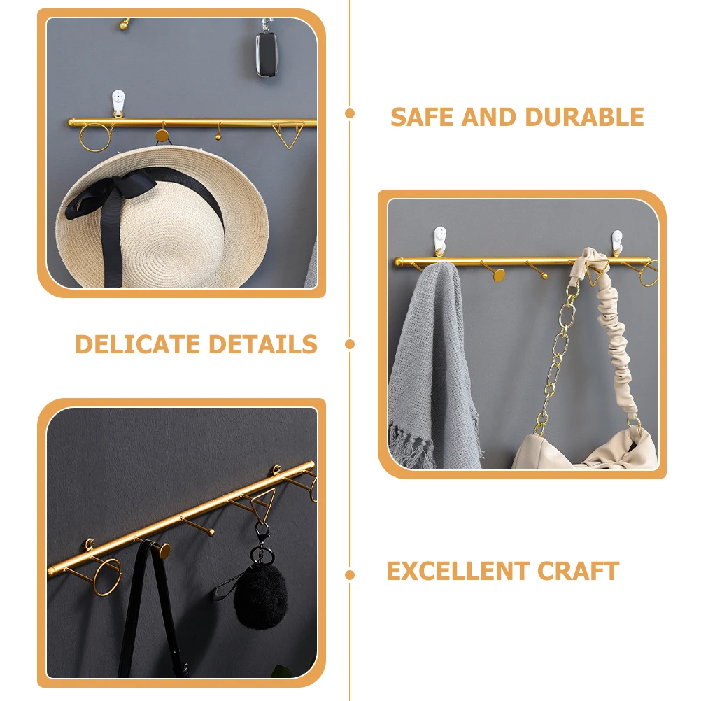 

Multifunctional Iron Hooks Duty Wall Coat Hanger Decorative Rack for Bedroom Living Room Home Decor