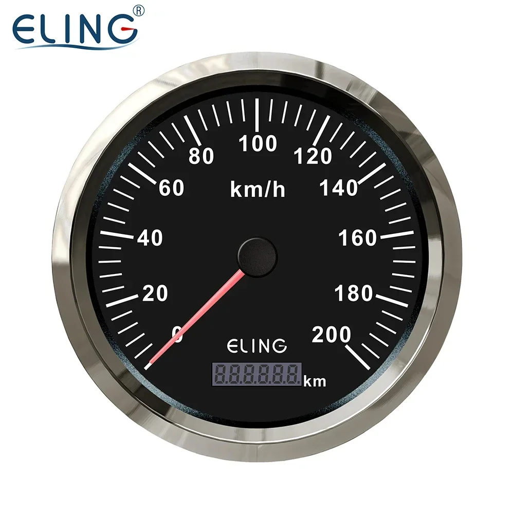 ELING 110mm GPS Speedometer Speedo Gauge Odometer Mileage Universal for Auto Truck UTV Marine Motorcycle Speed Sensor 12V 24V