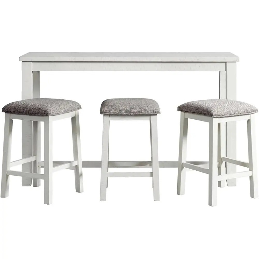 Conjunto de mesa de bar multiuso com tira de energia de carregamento USB e bancos estofados confortáveis Espaços de entretenimento ideais