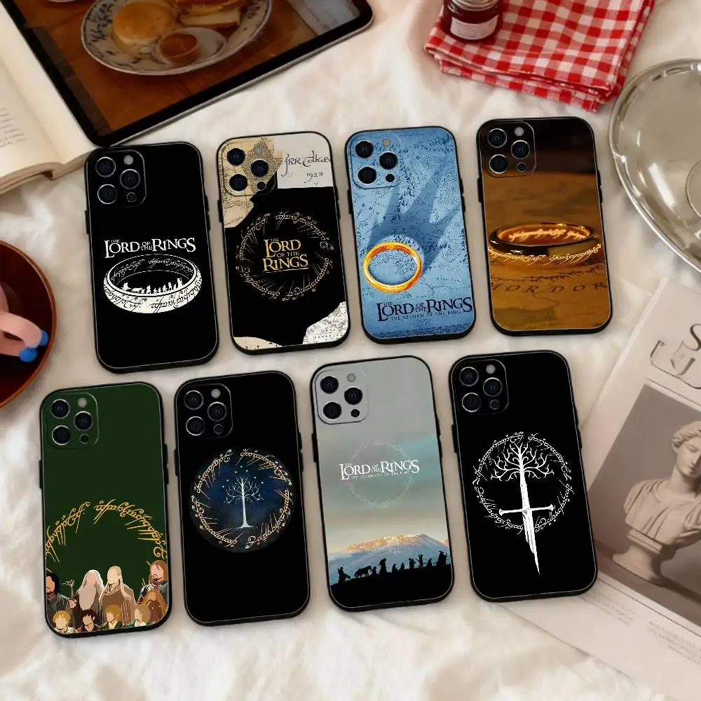 Funda de Silicona Suave con el Logo del Señor de los Anillos para iPhone 17 16 15 14 13 12 11 X XR Plus Pro Max Plus